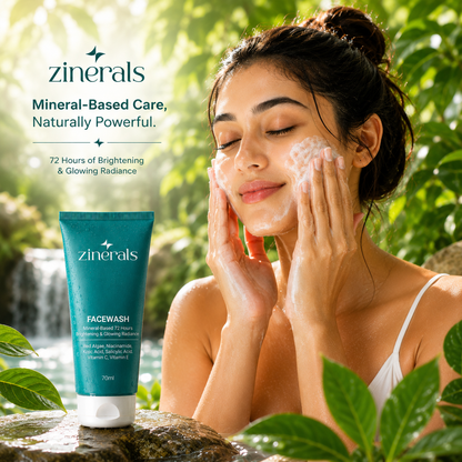 Zinerals AM Essentials | Brightening Face Wash + Daily Sunscreen | Save ₹67