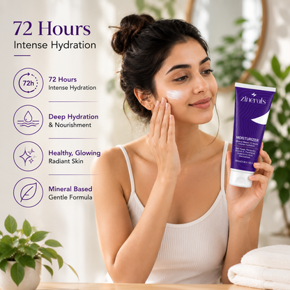 Zinerals 72HR Moisturizer | Hyaluronic Acid, Niacinamide & Pentavitin | 100ml